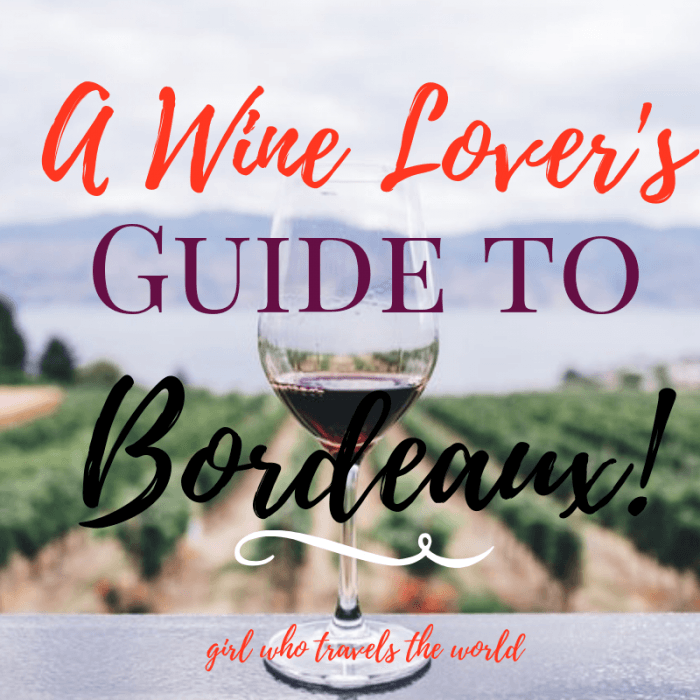 The Wine Lovers Guide To Bordeaux.