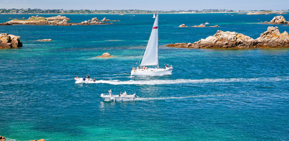 Sailing Along The Coast Of France.